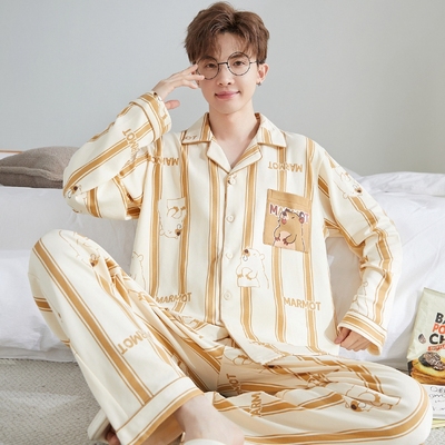 秋冬款胖男大童卡通可爱宽松套装