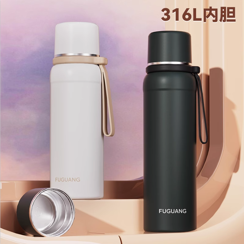 富光保温杯焖茶壶大容量男款泡茶杯316不锈钢茶水分离水杯保温壶