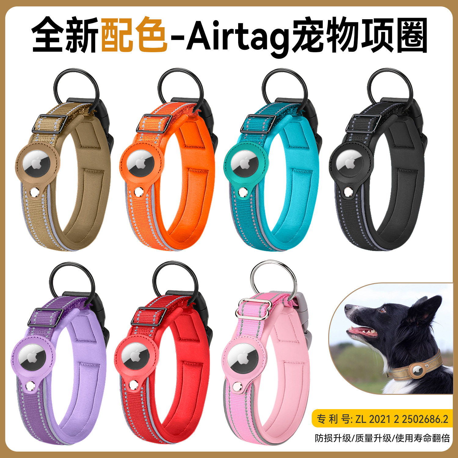 狗狗定位训练项圈Airtag追踪器