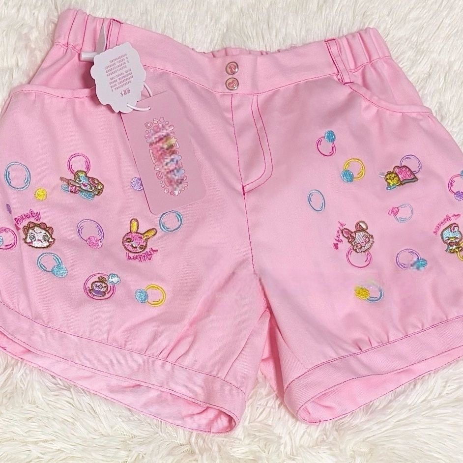 thumbnail for Replica MP small man dopamine Japanese childlike cute girl suit embroidered shorts love lace elastic versatile