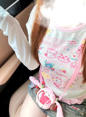 RichGirl少女复刻女儿服可爱童趣甜美少女短袖夏古着甜美学生T恤