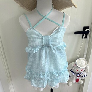 RichGirl薄荷甜心海边纯欲少女夏季 软妹可爱吊带上衣