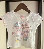 RichGirl日系甜美纯白色可爱童趣印花短袖 T恤软妹古着卡通上衣