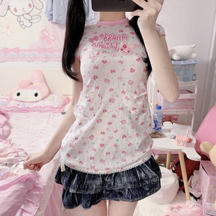 RichGirl少女日系甜美可爱女儿服蝴蝶结甜妹a字连衣裙少萝软萌妹