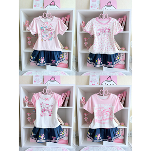 RichGirl自制可爱软妹夏mp大合集短袖 牛仔刺绣半身裙短裙两件套