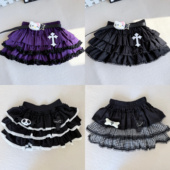 RichGirl自制设计暗黑系系列亚萌蛋糕裙蓬蓬短裙半身裙木耳边短裙