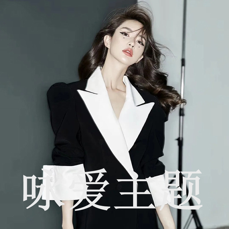 影楼爆款女士个人形象照西服写真主题时尚个性肖像艺术服装