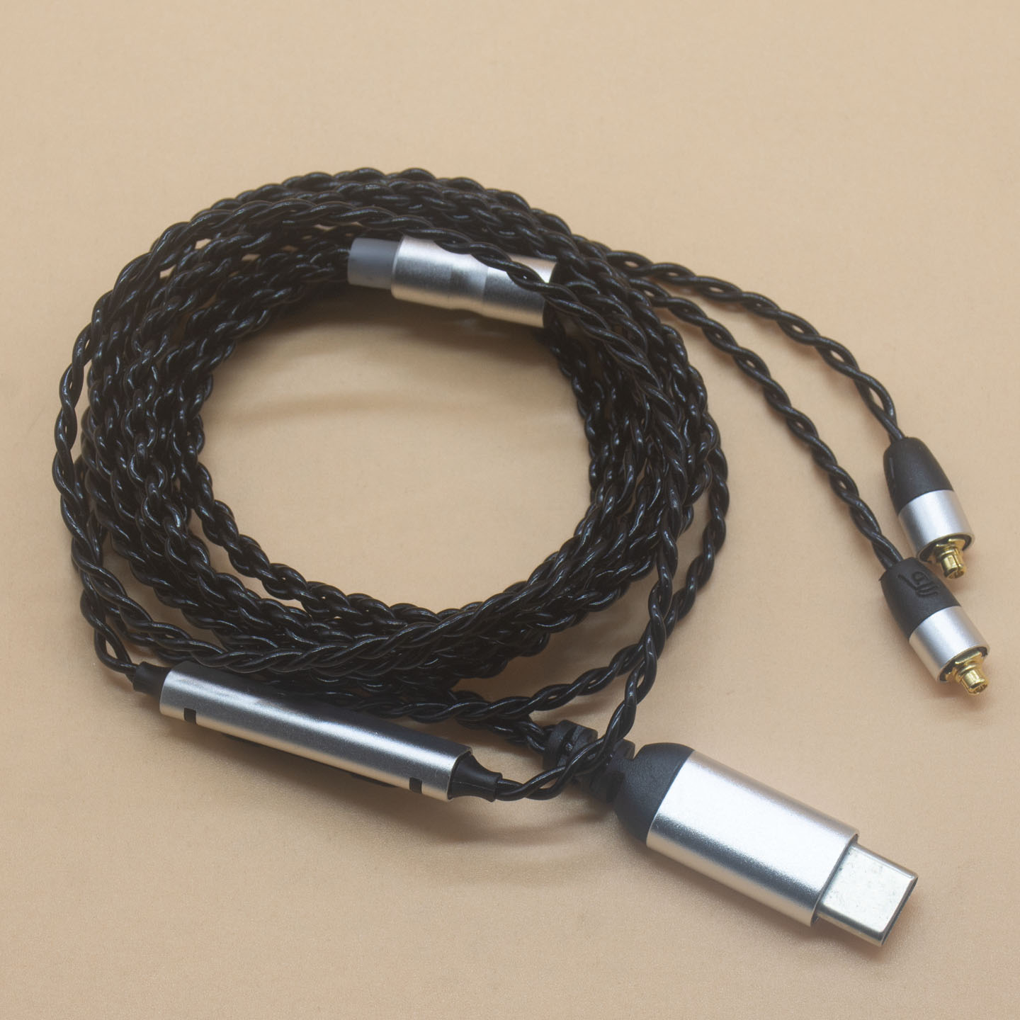 mmcx耳机线材type-c扁口插头alc5686解码芯片dac数字信号兼容C口