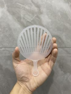 日韩站应援迷你大王扇子扇骨娃用塑料透明骨架圆形手工咕卡diy