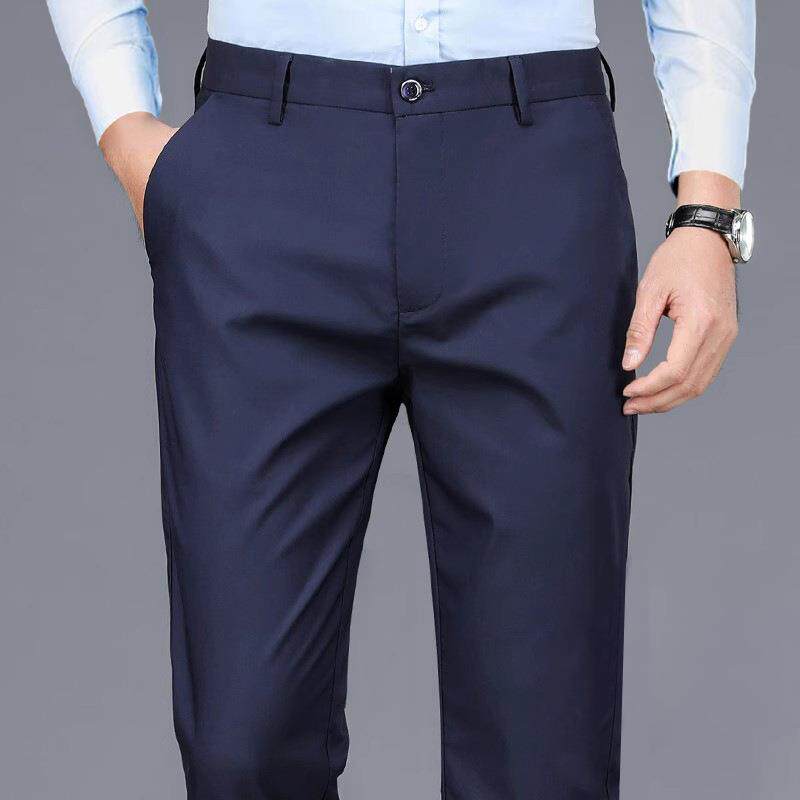 【爆款】休闲裤子男黑色职业正装西装裤男士2025弹力直筒西裤
