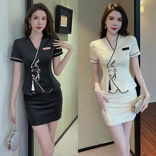 足浴技师工作服女足疗气质套装桑拿spa按摩会所养生馆美容院工装