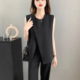 高级感气质显瘦圆领开叉西装 马甲