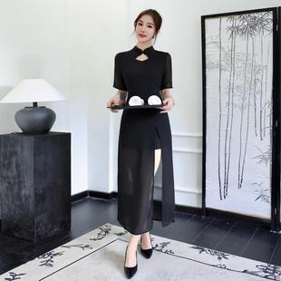 A2009新款 女气质采耳按摩推拿会所spa裙 足疗养生馆技师工作服套装