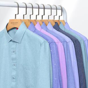 高支棉商务休闲外贸男装 男长袖 衬衣 提花衬衫 2025春秋新款