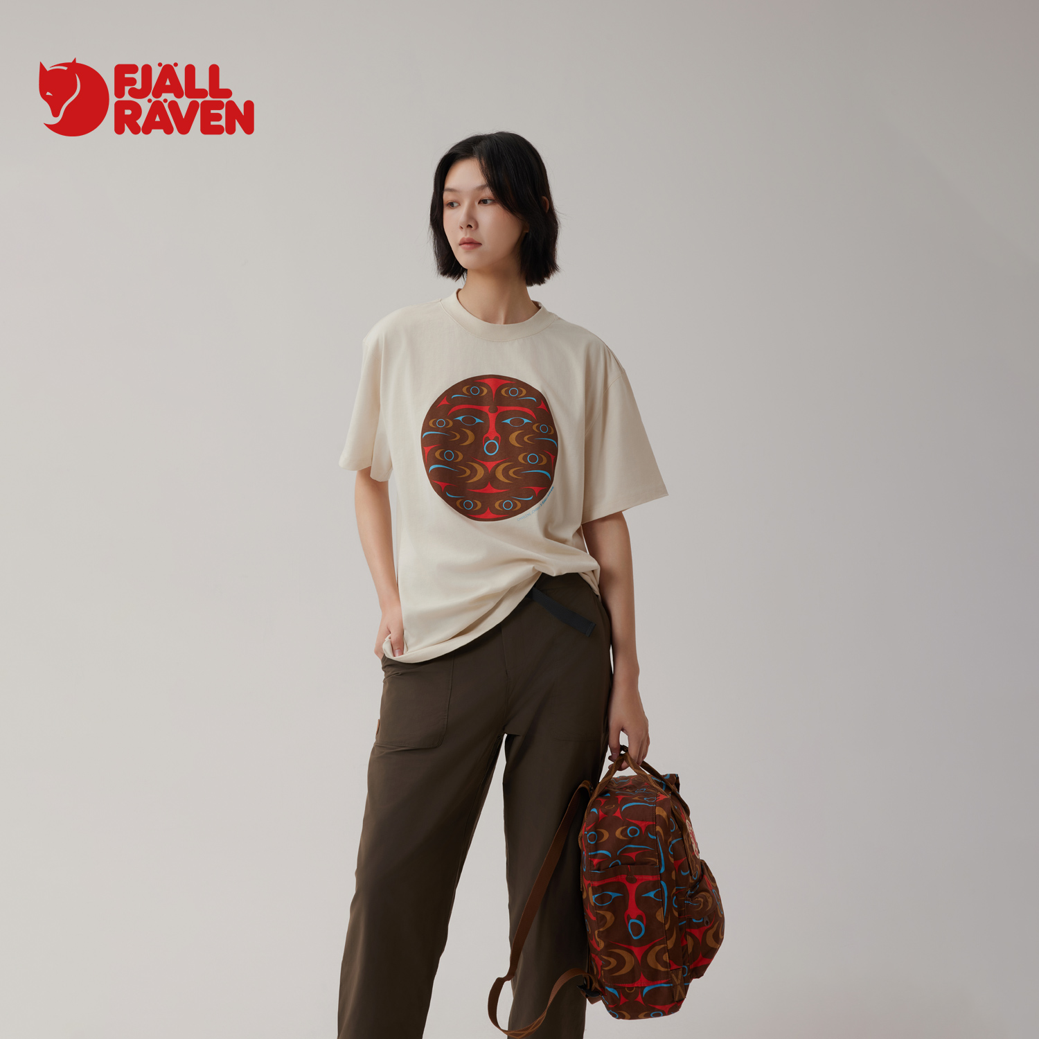 fjallraven北极狐Kanken Art城市户外短袖t恤 男女同款