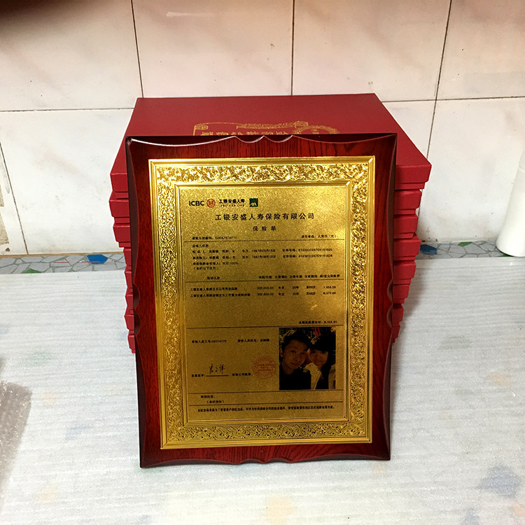 工银安盛金箔保单 新华金箔保单 人寿太平洋永安人保保险公司保单