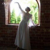 BRIDA 法式 茜茜公主 黑标 新品 宫廷蕾丝罗马袖 长睡裙O702