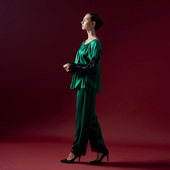 BRIDA 桑蚕丝睡衣套装 红色情缘 圆领新品 K809 法式