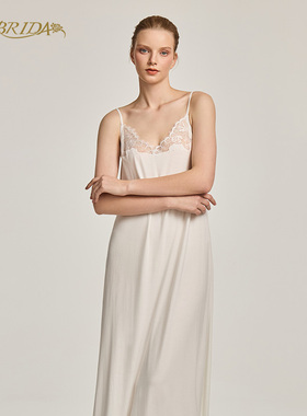 CA BRIDA【爱的梦纱】【黑标】新品法式浪漫外袍莫代尔衬裙P115C2