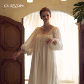 法式 复古蕾丝拼接长睡裙N914 黑标 推荐 BRIDA 月光下