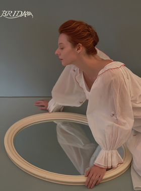 CA BRIDA嘉德丽亚推荐爆款法式复古公主甜美长袖家居满绣睡裙N104