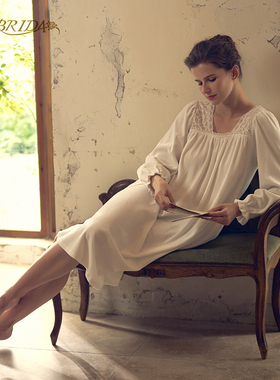 CA BRIDA/嘉德丽亚【初雪】秋冬法式新品棉绒睡裙N908