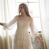 BRIDA 超细网纱经典 白月光 新品 法式 款 度假白裙P107