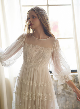 CA BRIDA【白月光】新品法式超细网纱经典款度假白裙P107