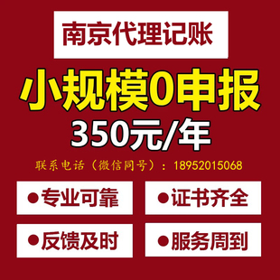 南京代账代理记账注册公司零申报30元/月