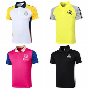 2425皇马巴萨巴黎国米利雅得弗拉门戈短袖T恤POLO衫训练服球衣男