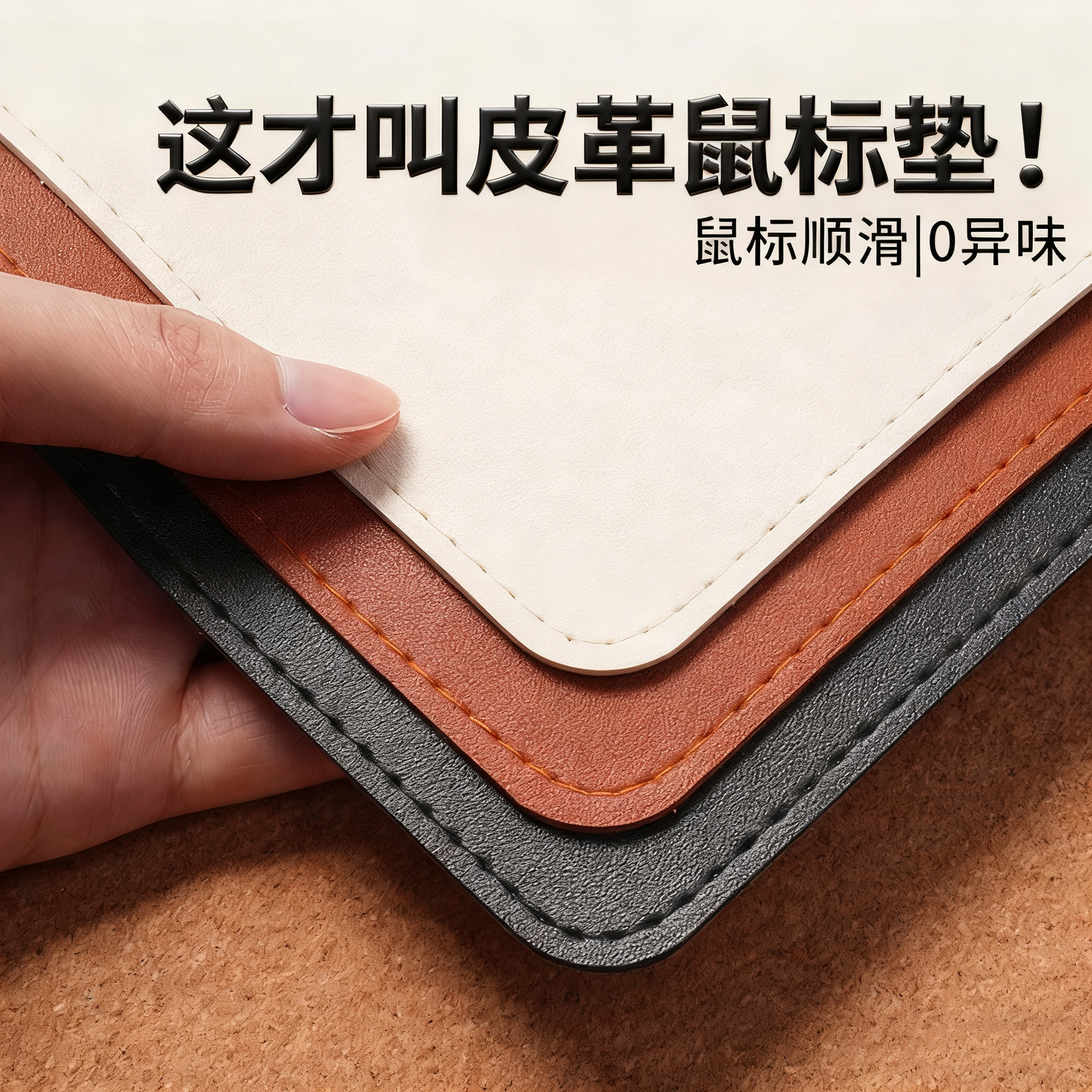 【办公专用】简约皮革超大鼠标垫