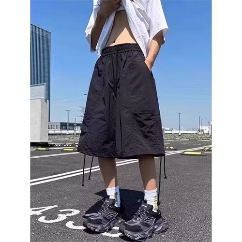 夏季男美式速干机能工装七分裤