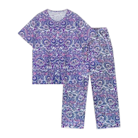 帝日斯諾女純棉印花家居服輕薄