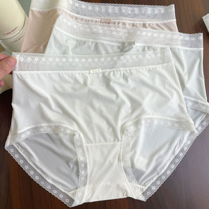 超薄冰丝无痕内裤夏季超薄女士速干面膜石墨烯档包臀三角短裤