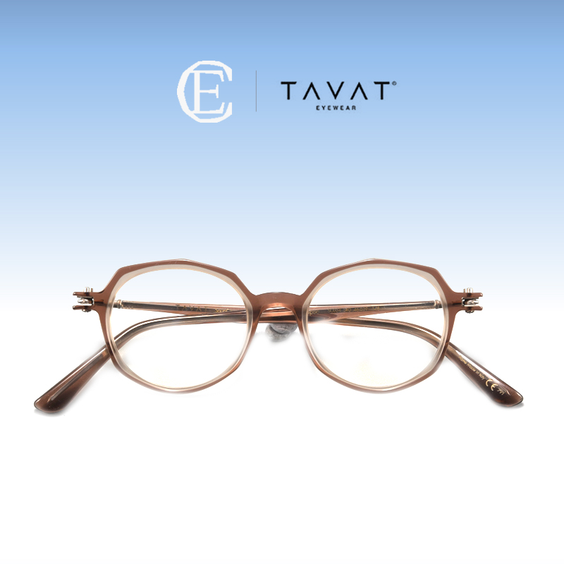 TAVAT眼镜框SC034意大利手工复古风全框板材近视眼镜架BI-ELLIPSE
