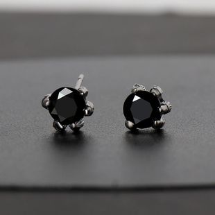 钛钢耳饰男士耳钉耳环男韩版有耳洞单只黑色耳环女个性学生霸气高