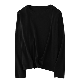 内搭上衣女白色秋冬修身显瘦秋衣针织衫长袖t恤春秋半高领打底衫