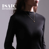 内搭上衣女白色秋冬修身 t恤春秋半高领打底衫 显瘦秋衣针织衫 长袖