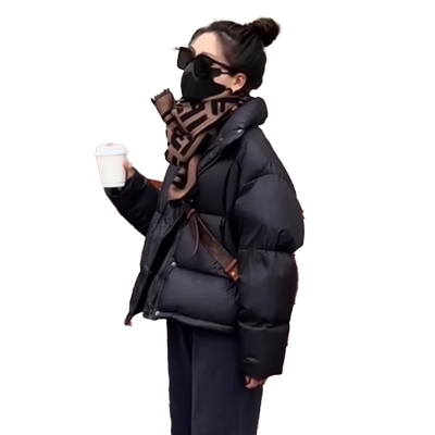 黑色短款羽绒服新国标90绒韩版