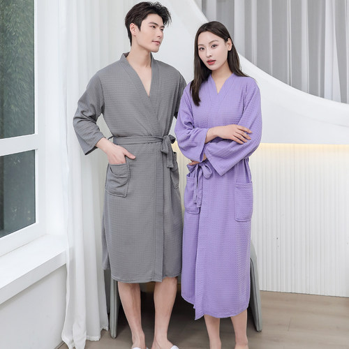 男士夏天洗澡浴袍吸水睡衣浴巾女