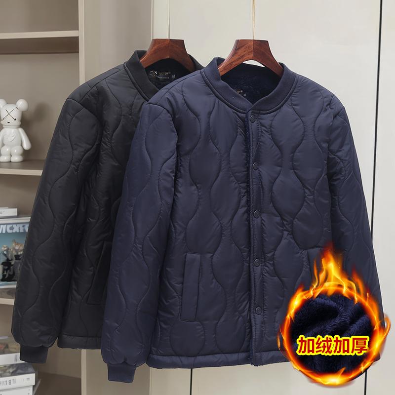 男士加绒羽绒棉服棉衣大码外套
