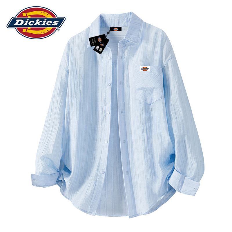 Dickies帝酷适天丝长袖衬衫男士2026新款夏季薄款慵懒风情侣外套