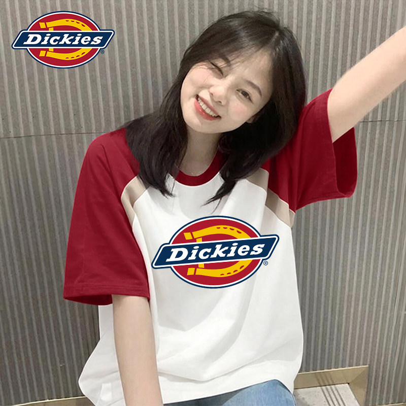 Dickies帝酷适撞色短袖t恤女士夏季2026新款潮牌多巴胺半袖上衣服