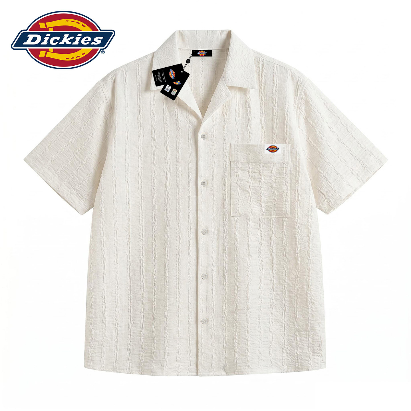 Dickies肌理感短袖衬衫男外套