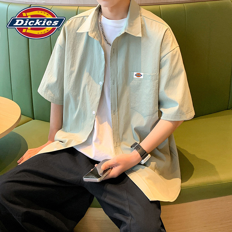 Dickies帝酷适短袖衬衫男士夏季2026新款潮牌痞帅衬衣男装t恤外套