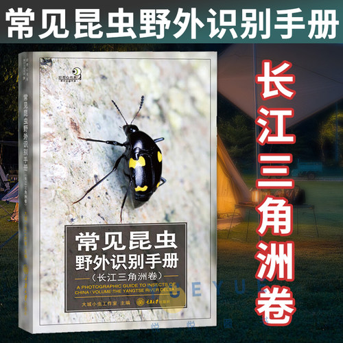 【官方正版】 常见昆虫野外识别手册(长江三角洲卷) 好奇心书系长江三角洲地区常见昆虫20目 215科 590种 科普书籍 重庆大学出版社