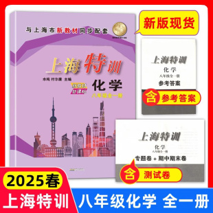 与上海市新教材同步配套教辅知识点归纳基础强化训练习题单元 2025上海特训 8年级上下册 八年级全一册 卷期中期末测试卷 化学