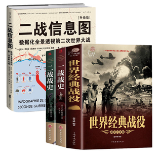 正版 官方正版 二战战史 一战 二战信息图 4册 世界经典 书籍 套装 战役历史世界大战军事战争书籍 战役