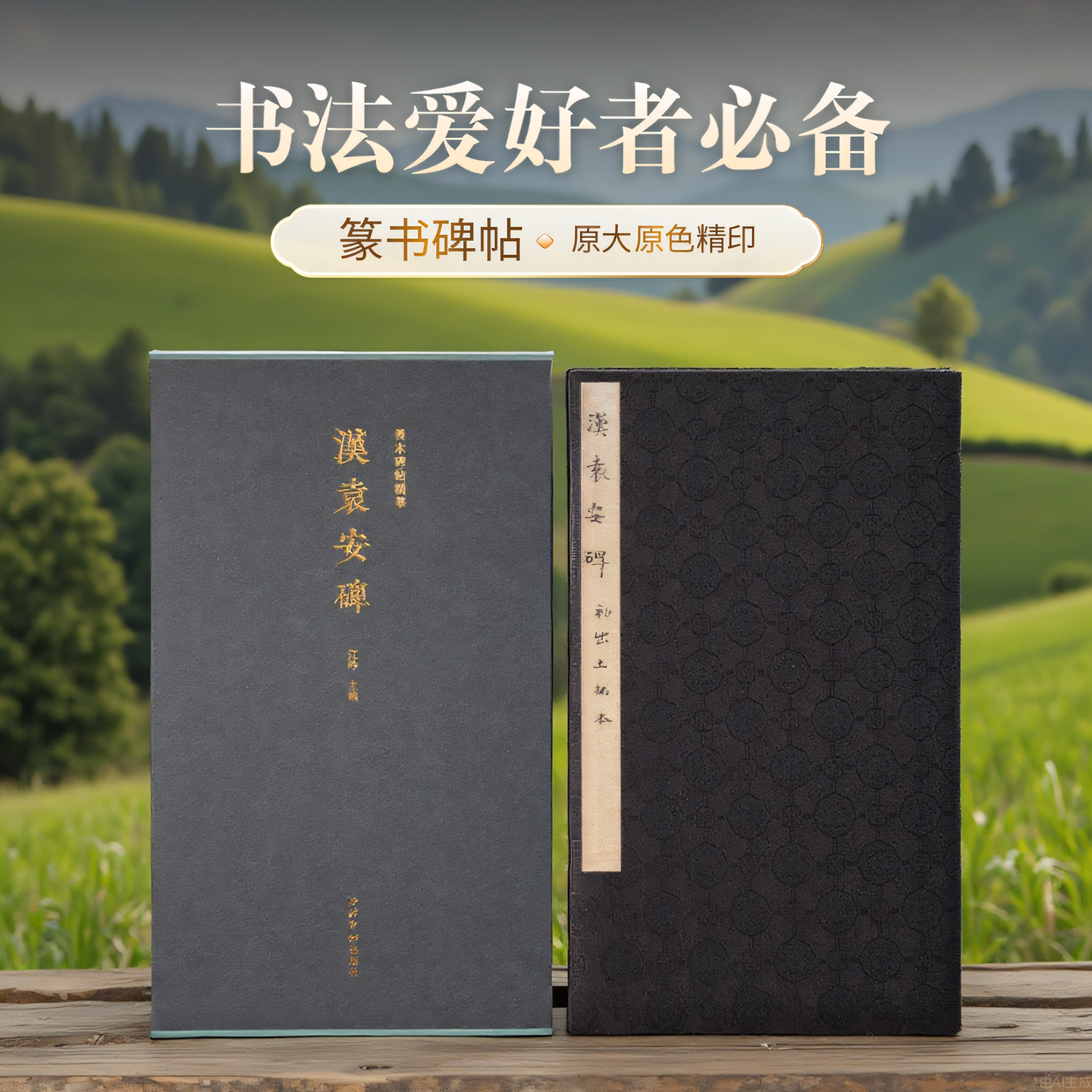 汉袁安碑一版一印 善本碑帖精华 可平摊高清碑帖原大原色碑刻临摹范本 篆书毛笔书法字帖名帖收藏临习鉴赏国家图书馆藏本西泠印社