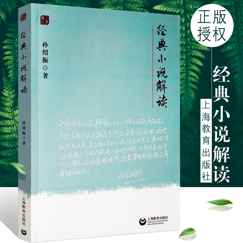 正版经典小说解读文本解读大家孙绍振力作史学理论文学评论鉴赏书籍上海教育出版社孙绍振著经典小说个案微观分析文本细读-封面